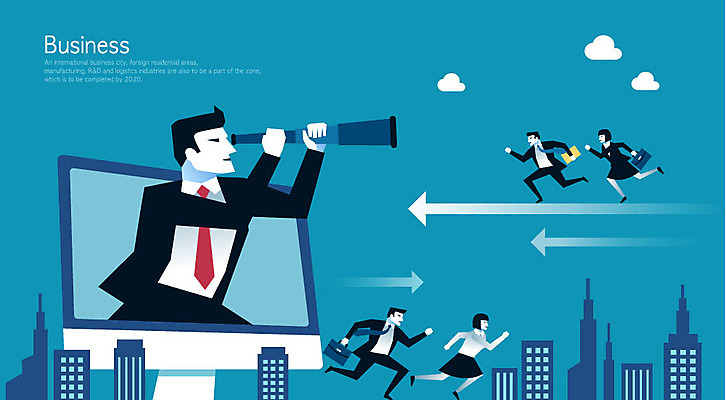 전신 여자 남자 화살표 일러스트 CEO 빌딩 여러명 상반신 성인 컴퓨터 달리기 망원경 직장인 비즈니스맨 비즈니스우먼 국내일러스트 AI파일 직업 다수 비즈니스 모션 사람 건물 전자제품 파일형식 벡터