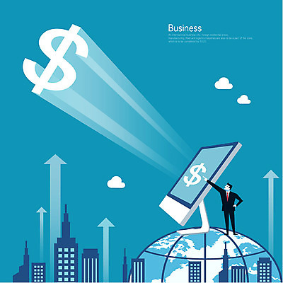 전신 남자 화살표 일러스트 CEO 한명 빌딩 성인 컴퓨터 세계 글로벌 달러 직장인 비즈니스맨 화폐기호 주식 상담 국내일러스트 AI파일 직업 1 기호 돈 비즈니스 사람 건물 금융 전자제품 화폐 파일형식 벡터