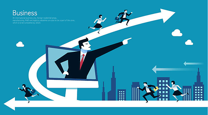 전신 여자 남자 화살표 일러스트 CEO 협력 빌딩 여러명 성인 컴퓨터 달리기 가리킴 직장인 비즈니스맨 비즈니스우먼 국내일러스트 AI파일 직업 다수 비즈니스 모션 사람 손짓 건물 전자제품 파일형식 벡터