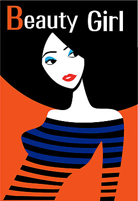 여자 일러스트 관리 한명 상반신 성인 뷰티 줄무늬 스타일 국내일러스트 AI파일 1 무늬 사람 파일형식 벡터