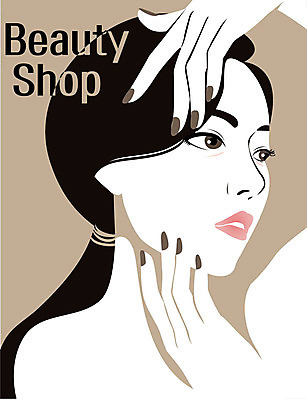 여자 일러스트 관리 한명 상반신 성인 화장 뷰티 네일아트 스타일 국내일러스트 AI파일 1 사람 파일형식 벡터