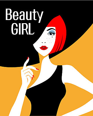 모자 헤어스타일 여자 일러스트 관리 한명 상반신 성인 화장 뷰티 스타일 국내일러스트 AI파일 1 잡화 사람 파일형식 벡터