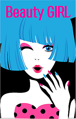 헤어스타일 손 여자 일러스트 관리 한명 상반신 성인 뷰티 네일아트 손톱 매니큐어 스타일 국내일러스트 AI파일 1 사람 신체부위 화장품 파일형식 벡터