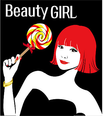 헤어스타일 여자 일러스트 관리 막대사탕 사탕 한명 들기 상반신 성인 뷰티 스타일 국내일러스트 AI파일 1 모션 디저트 사람 파일형식 벡터