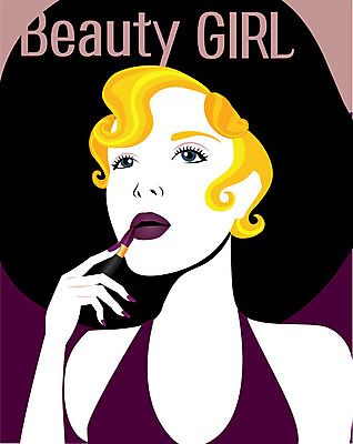 모자 여자 일러스트 관리 한명 상반신 성인 화장 뷰티 보라색 립스틱 입술 스타일 국내일러스트 AI파일 1 잡화 컬러 사람 신체부위 화장품 파일형식 벡터