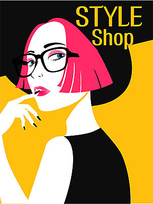 여자 안경 일러스트 관리 한명 상반신 성인 화장 뷰티 스타일 국내일러스트 AI파일 1 잡화 사람 파일형식 벡터