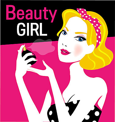 여자 일러스트 관리 한명 상반신 성인 화장 뷰티 향수 스타일 국내일러스트 AI파일 1 사람 화장품 파일형식 벡터