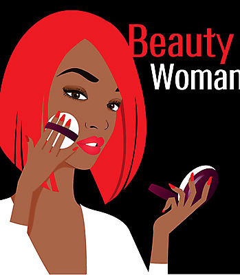 여자 일러스트 관리 한명 들기 상반신 성인 화장 뷰티 파우더팩트 스타일 국내일러스트 AI파일 1 모션 사람 화장품 파일형식 벡터