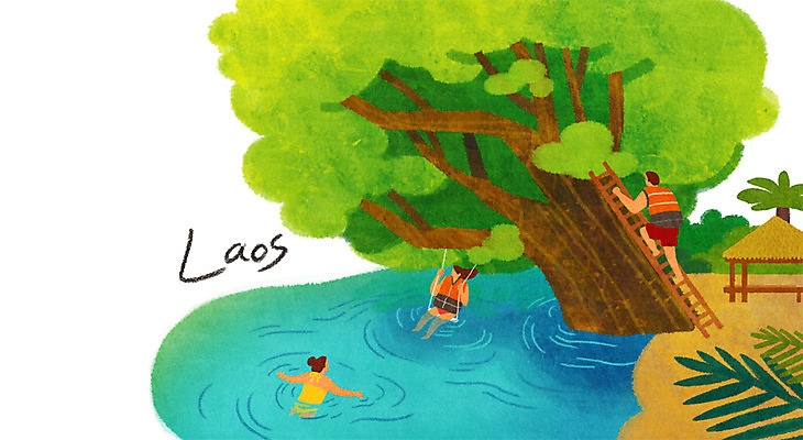 전신 PSD 나무 여자 남자 수영복 여행 일러스트 사다리 성인 세명 수영 동남아시아 그네 라오스 동남아여행 블루홀 국내일러스트 식물 옷 아시아 바다 해외여행 사람 도구 수상스포츠 파일형식