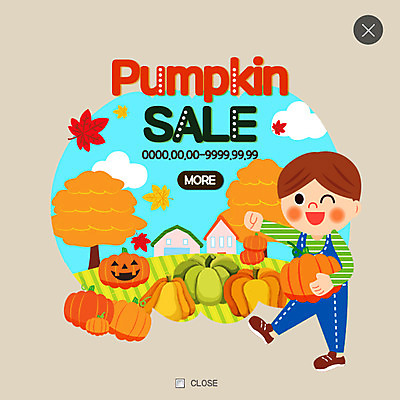 PSD 템플릿 남자 어린이 웹템플릿 호박 팝업 웹팝업 한명 세일 할로윈 가을 레이어팝업 잭오랜턴 이미지템플릿 1 계절 채소 사람 파일형식