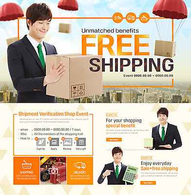PSD 템플릿 남자 웹템플릿 이벤트페이지 이벤트 20대 성인 세명 한국인 계산기 택배 성인남자만 이미지템플릿 문구용품 사람 동양인 청년 장비 운송업 페이지 남자만 성인만 파일형식