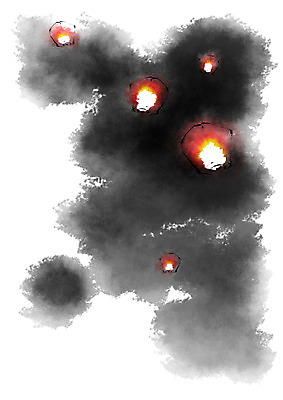 PSD 불교 일러스트 캘리그라피 밤하늘 불꽃 사람없음 번짐 연등행사 풍등 국내일러스트 종교 하늘 불 조명 이벤트 야간 파일형식 효과