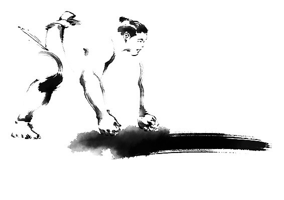 전신 PSD 외국인 남자 일러스트 캘리그라피 붓터치 한명 성인 일본인 스모 스모선수 국내일러스트 1 운동선수 사람 동양인 인종 파일형식