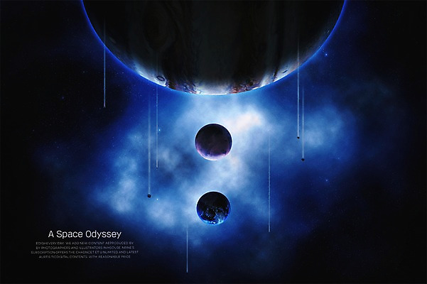 PSD 편집이미지 백그라운드 사람없음 3D 우주 행성 화려 신비 디지털합성 은하계 태양계 디지털아트 이미지편집 편집3D 컨셉 파일형식