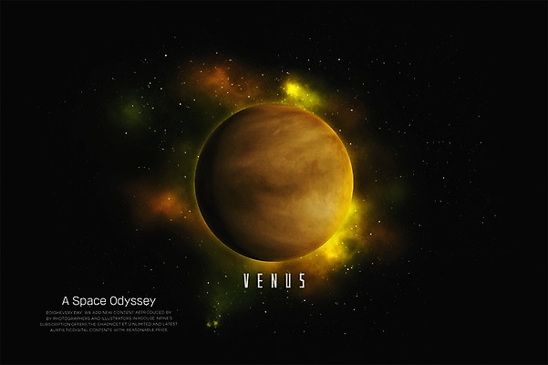 PSD 편집이미지 백그라운드 사람없음 3D 우주 행성 화려 신비 디지털합성 은하계 태양계 금성 디지털아트 이미지편집 편집3D 컨셉 파일형식