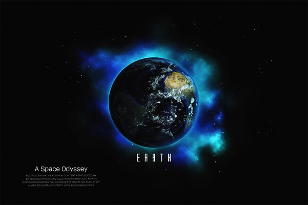 PSD 편집이미지 지구 백그라운드 사람없음 3D 우주 행성 화려 신비 디지털합성 은하계 태양계 디지털아트 이미지편집 편집3D 컨셉 파일형식