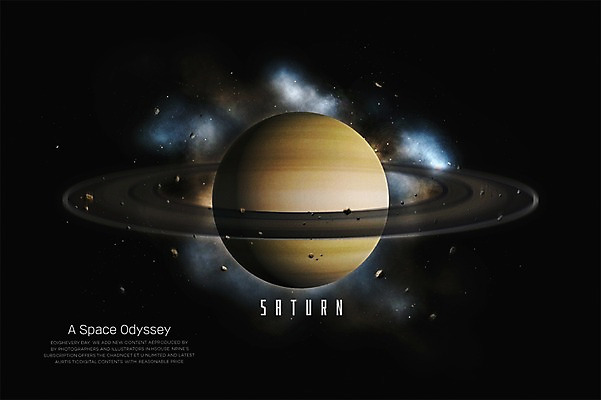 PSD 편집이미지 백그라운드 사람없음 3D 우주 행성 화려 신비 디지털합성 은하계 태양계 토성 디지털아트 이미지편집 편집3D 컨셉 파일형식