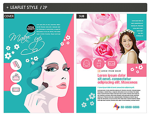 템플릿 여자 ZIP 포스터 20대 성인 두명 뷰티 장미 한국인 전단템플릿 전단 의료성형뷰티 인디자인 INDD 이미지템플릿 꽃 사람 동양인 청년 홍보물 파일형식
