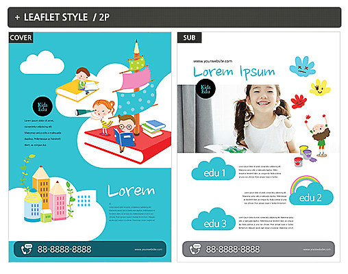 템플릿 여자 어린이교육 남자 ZIP 포스터 어린이 여러명 책 연필 한국인 전단템플릿 전단 인디자인 INDD 이미지템플릿 교육 다수 학용품 사람 동양인 필기구 홍보물 파일형식