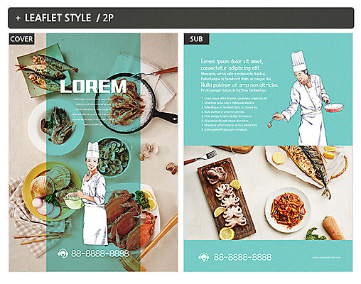 템플릿 여자 남자 ZIP 포스터 두명 요리사 해물요리 상차림 전단템플릿 전단 인디자인 INDD 이미지템플릿 직업 음식 사람 해산물 홍보물 파일형식