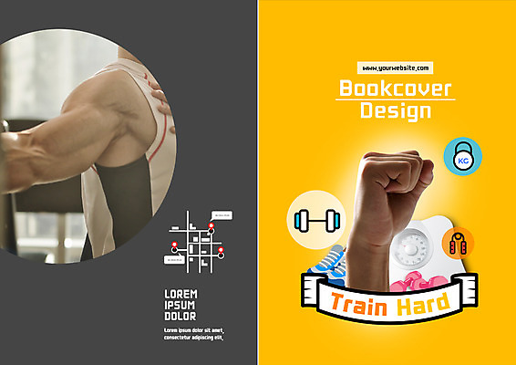PSD 템플릿 표지디자인 북디자인 출판디자인 표지 남자 리플렛 다이어트 북커버 팜플렛 성인 두명 신체부위 운동 뷰티 헬스 주먹 아령 체중계 알통 약도 팔뚝 이미지템플릿 지도 모션 근육 건강 사람 파일형식
