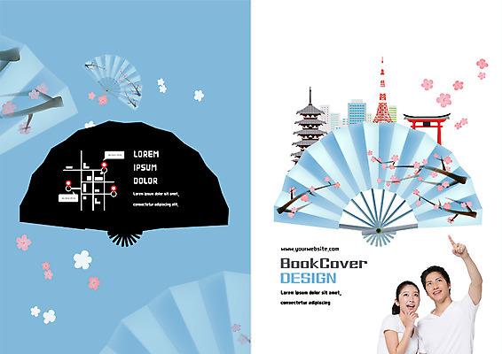 PSD 템플릿 표지디자인 북디자인 커플 출판디자인 여자 표지 남자 리플렛 북커버 빌딩 팜플렛 상반신 20대 성인 두명 탑 일본 벚꽃 가리킴 부채 일본인 일본여행 약도 토리이 이미지템플릿 외국인 건축물 꽃 아시아 해외여행 지도 관계 사람 동양인 손짓 청년 건물 신사_건축물 파일형식