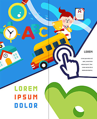 PSD 템플릿 학생 표지디자인 북디자인 알파벳 출판디자인 여자 교육 표지 리플렛 2단접지 북커버 졸업 학교 돋보기 한명 팜플렛 자명종 졸업장 스쿨버스 트로피 메달 커서 이미지템플릿 1 영어 시계 버스 사람 알람 상_우승 상_상패 파일형식