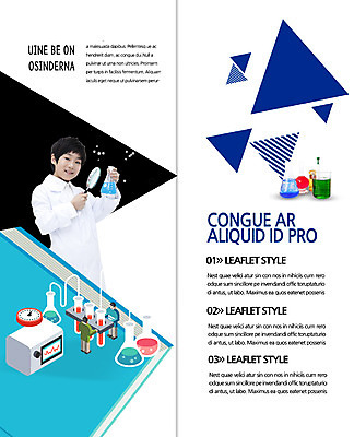 PSD 템플릿 표지디자인 북디자인 출판디자인 어린이교육 교육 남자 내지 어린이 리플렛 과학 2단접지 북커버 돋보기 실험 한명 웃음 팜플렛 한국인 실험복 플라스크 시험관 비커 이미지템플릿 1 표정 실험기구 사람 동양인 가운 파일형식