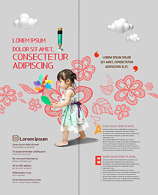 PSD 서양인 구름 템플릿 표지디자인 북디자인 출판디자인 여자 어린이교육 교육 내지 어린이 리플렛 꽃무늬 2단접지 북커버 한명 서기 팜플렛 옆모습 연필 바람개비 이미지템플릿 자연요소 외국인 1 꽃 뷰포인트 무늬 모션 학용품 사람 필기구 파일형식