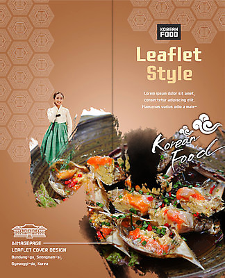PSD 템플릿 한국전통 접시 표지디자인 북디자인 출판디자인 여자 표지 한식 음식 리플렛 2단접지 북커버 한명 팜플렛 20대 성인 한국인 게 한복 간장게장 이미지템플릿 1 전통 식기 한국 갑각류 사람 동양인 청년 전통의상 게장 파일형식