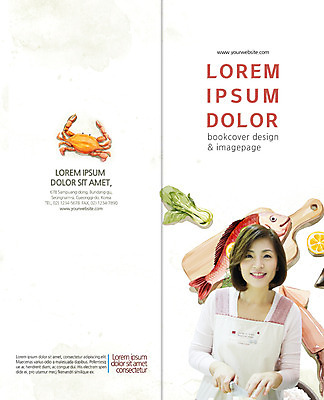 PSD 템플릿 표지디자인 북디자인 출판디자인 여자 표지 리플렛 2단접지 북커버 도마 어류 요리 한명 웃음 팜플렛 상반신 30대 앞치마 한국인 꽃게 레몬 오징어 주부 청경채 칼질 이미지템플릿 1 채소 과일 모션 주방용품 연체동물 표정 사람 동양인 장년 수중동물 게 파일형식