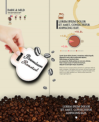 PSD 템플릿 표지디자인 북디자인 손 출판디자인 내지 커피 리플렛 2단접지 북커버 그래프 한명 팜플렛 신체부위 원두 커피잔 이미지템플릿 1 음료 잔 사람 파일형식