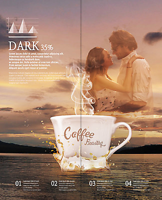 PSD 서양인 구름 템플릿 표지디자인 북디자인 커플 출판디자인 여자 남자 내지 커피 리플렛 바다 2단접지 북커버 하늘 팜플렛 상반신 성인 두명 옆모습 30대 마주보기 노을 수증기 커피잔 이미지템플릿 자연요소 외국인 음료 뷰포인트 관계 모션 잔 사람 장년 파일형식