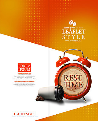 PSD 템플릿 표지디자인 북디자인 출판디자인 표지 커피 리플렛 2단접지 북커버 티타임 팜플렛 사람없음 원두 자명종 테이크아웃컵 이미지템플릿 음료 시계 휴식 컵 알람 파일형식