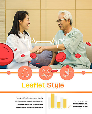 PSD 템플릿 표지디자인 북디자인 출판디자인 여자 노년 남자 내지 리플렛 2단접지 북커버 의학 그래프 웃음 팜플렛 상반신 성인 두명 30대 마주보기 손잡기 한국인 환자 의사 맥박 60대 이미지템플릿 모션 표정 사람 동양인 장년 의료진 파일형식