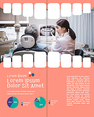 PSD 템플릿 표지디자인 북디자인 출판디자인 여자 노년 남자 내지 리플렛 2단접지 북커버 의학 그래프 엑스레이 치과 팜플렛 상반신 성인 두명 뒷모습 30대 한국인 환자 치아 60대 치과의사 이미지템플릿 뷰포인트 병원 사람 동양인 장년 의사 소화기관 파일형식