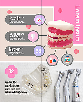 PSD 템플릿 표지디자인 북디자인 출판디자인 내지 리플렛 2단접지 북커버 의학 치과 팜플렛 사람없음 알약 구급상자 약병 치과용품 치아모형 임플란트 이미지템플릿 병원 약 의료용품 치아 병_담는 파일형식