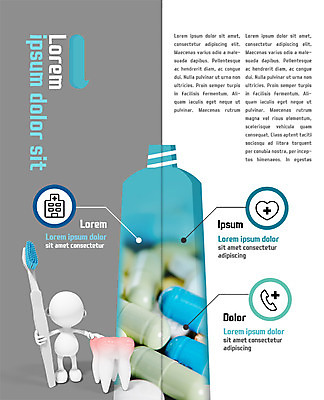 PSD 템플릿 표지디자인 북디자인 출판디자인 내지 리플렛 2단접지 북커버 의학 사람모양 치과 팜플렛 사람없음 알약 하트 치아 칫솔 수화기 치약 이미지템플릿 모양 병원 위생용품 약 소화기관 전화기 파일형식