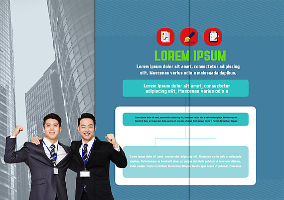 PSD 템플릿 표지디자인 북디자인 출판디자인 남자 내지 리플렛 북커버 비즈니스 3단접지 어깨동무 웃음 빌딩 팜플렛 상반신 20대 성인 두명 파이팅 한국인 비즈니스맨 사원증 이미지템플릿 포즈 모션 표정 사람 동양인 청년 건물 직장인 파일형식