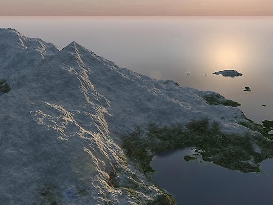 포토 JPG 해외이미지 바다 섬 일러스트 아침 산 풍경 사람없음 물 3D 얼음 그림 빙하 해외202004 해외포토 주간 자연요소 디지털합성 파일형식 이미지허브