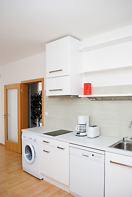 포토 JPG 해외이미지 디자인 새로움 주택 실내 요리 사람없음 내부 주방 흰색 플랫 클래식 난로 심플 대야 해외202004 해외포토 컬러 컨셉 건물 난방기 파일형식 이미지허브