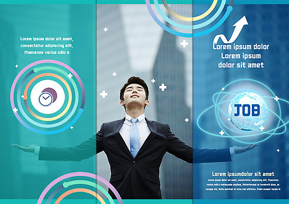 PSD 템플릿 표지디자인 북디자인 출판디자인 남자 내지 리플렛 북커버 비즈니스 3단접지 팔벌리기 한명 팜플렛 상반신 20대 성인 지구본 눈감음 한국인 구직 비즈니스맨 이미지템플릿 1 컨셉 모션 사람 동양인 청년 직장인 파일형식