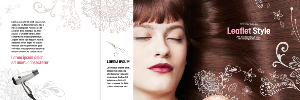PSD 서양인 템플릿 우먼라이프 헤어스타일 표지디자인 북디자인 출판디자인 여자 표지 리플렛 꽃무늬 북커버 3단접지 한명 팜플렛 20대 성인 뷰티 눈감음 미용실 드라이어 머리손질 헤어관리 젠탱글 이미지템플릿 외국인 1 라이프스타일 꽃 무늬 모션 사람 청년 미용용품 뷰티샵 파일형식