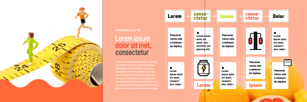 PSD 템플릿 표지디자인 북디자인 출판디자인 내지 리플렛 다이어트 북커버 오렌지 3단접지 줄자 팜플렛 사람없음 운동 뷰티 피규어 이미지템플릿 과일 자 건강 미니어처 파일형식