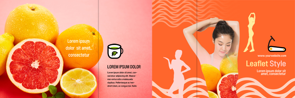 PSD 템플릿 우먼라이프 표지디자인 북디자인 출판디자인 여자 표지 실루엣 리플렛 다이어트 북커버 오렌지 3단접지 팜플렛 20대 성인 뷰티 한국인 자몽 이미지템플릿 라이프스타일 과일 촬영기법 건강 사람 동양인 청년 파일형식