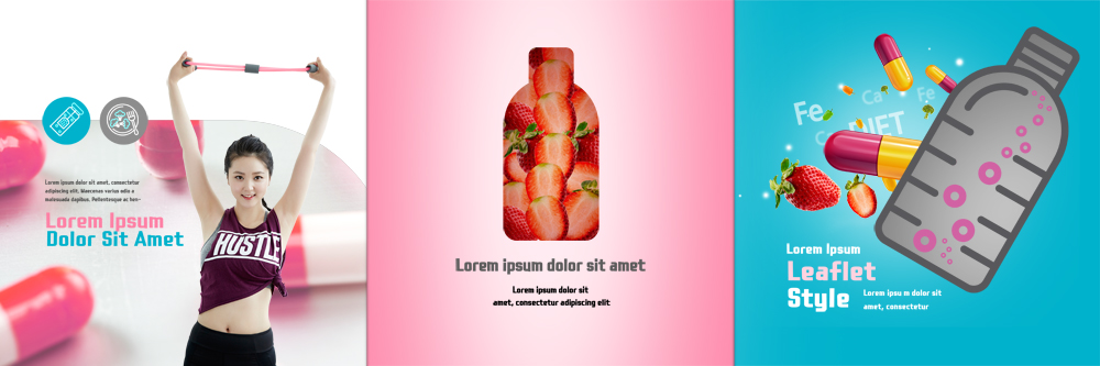 PSD 템플릿 우먼라이프 표지디자인 북디자인 출판디자인 여자 표지 리플렛 다이어트 북커버 3단접지 딸기 한명 팜플렛 상반신 20대 성인 운동 뷰티 알약 한국인 이미지템플릿 1 라이프스타일 과일 건강 사람 동양인 청년 약 파일형식