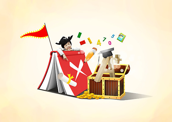 PSD 편집 편집이미지 어린이교육 교육 남자 어린이 학사모 한명 책 숫자 연필 동전 한국인 깃발 졸업장 레고 에이플러스 보물함 해적모자 이미지편집 문자 모자_잡화 1 돈 졸업 학용품 사람 동양인 장난감 필기구 점수 파일형식