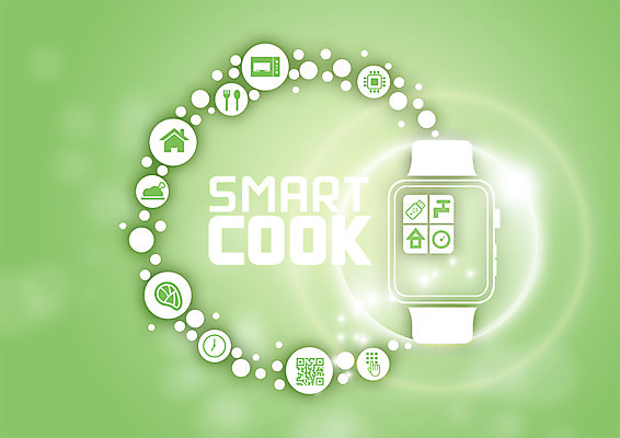 PSD 편집 편집이미지 포크 스마트라이프 요리 사람없음 숟가락 전자레인지 스마트 손목시계 QR코드 스마트워치 집모양 이미지편집 모양 라이프스타일 식기 시계 컨셉 장신구 수저 스마트기기 가전제품 레인지 웨어러블 파일형식