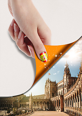 PSD 편집 편집이미지 건축물 손 종이 여행 한명 손짓 신체부위 관광지 스페인 매니큐어 스페인국기 이미지편집 1 건축 유럽 모션 사람 화장품 국기 파일형식