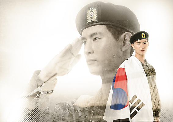 PSD 편집 편집이미지 직업 남자 실루엣 상반신 20대 성인 두명 군인 한국인 태극기 애국심 거수경례 군모 이미지편집 촬영기법 사람 동양인 청년 국기 군용 경례 국군 파일형식